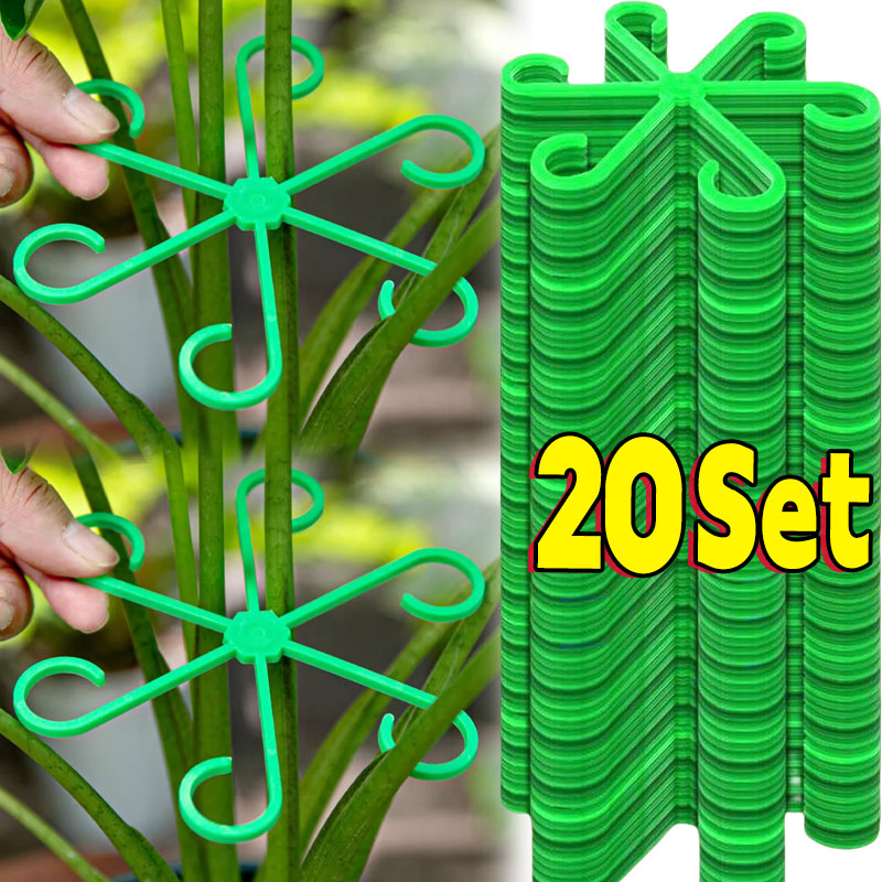 Plant Support Stake - 花植物茎サポートステーククライミング観葉植物スタンドフレームプラスチックガーデンステークなしトレリス屋内植物ホルダーラックフープ
