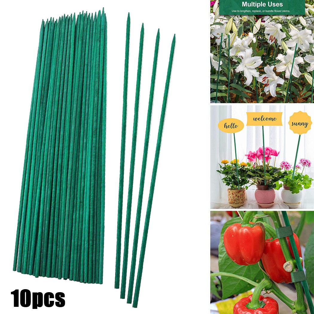Plant Support Stake - 緑の植物のサポート,10個,40cm,植物,野菜,花,庭,休暇の装飾,植物ケアアクセサリー用