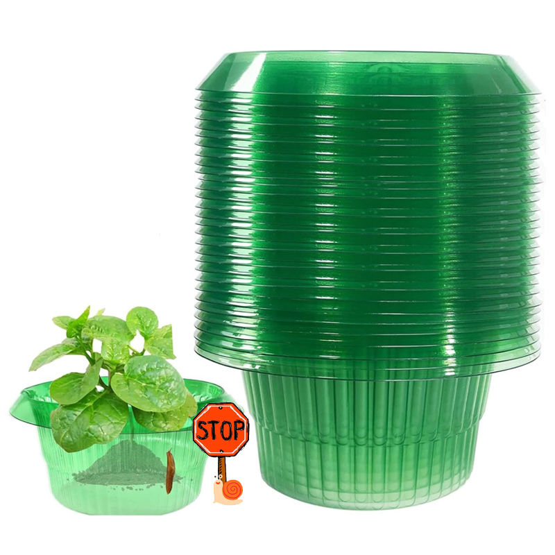 Terracotta Pot - 5-25 個植物ナメクジ保護リンググリーンプランターフラワーポットカタツムリ野菜カバー再利用可能な害虫駆除トラッパーガーデンツール