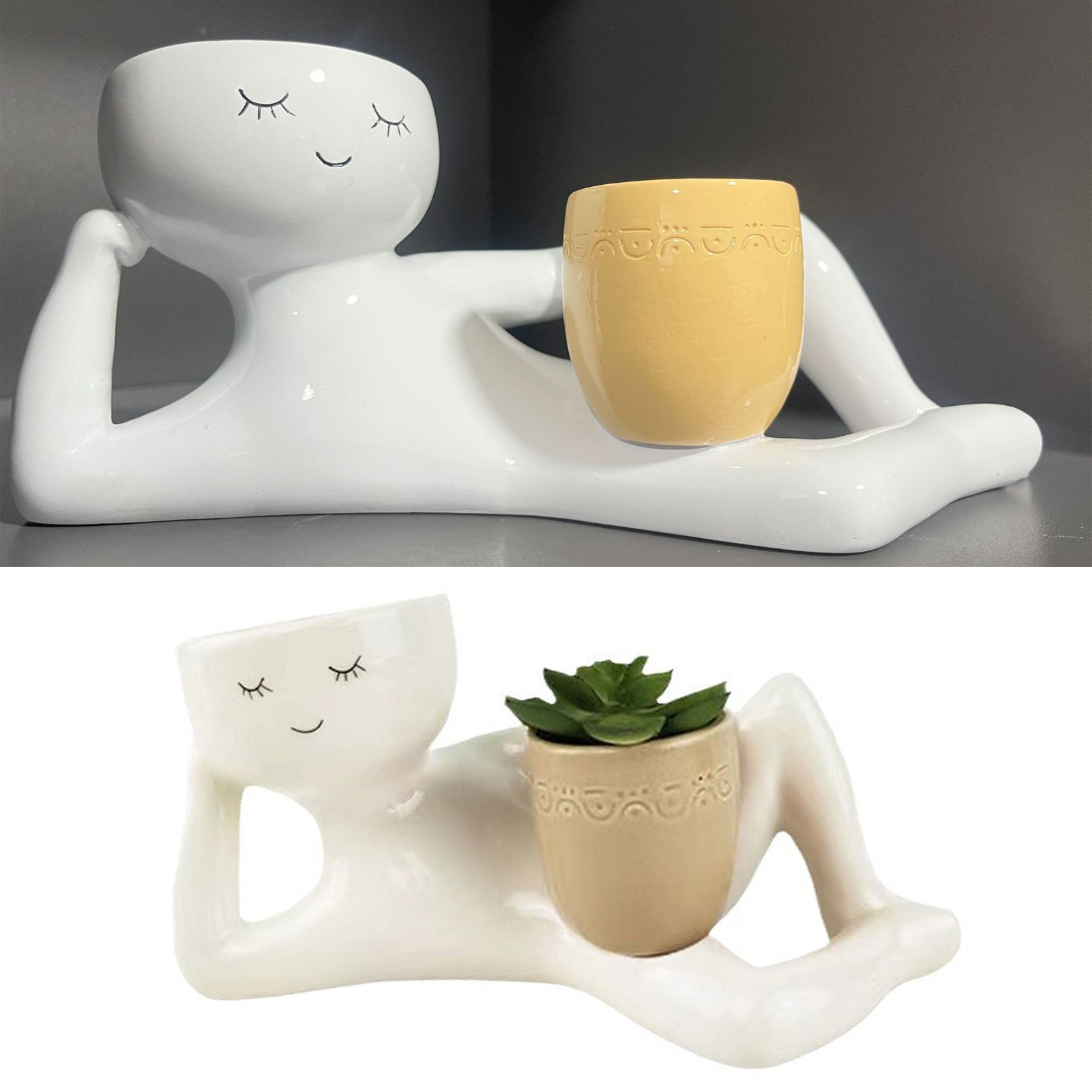 多肉植物鉢クリエイティブ通気性合成樹脂植木鉢デスクトップオー - Succulent Set のレビューと価格