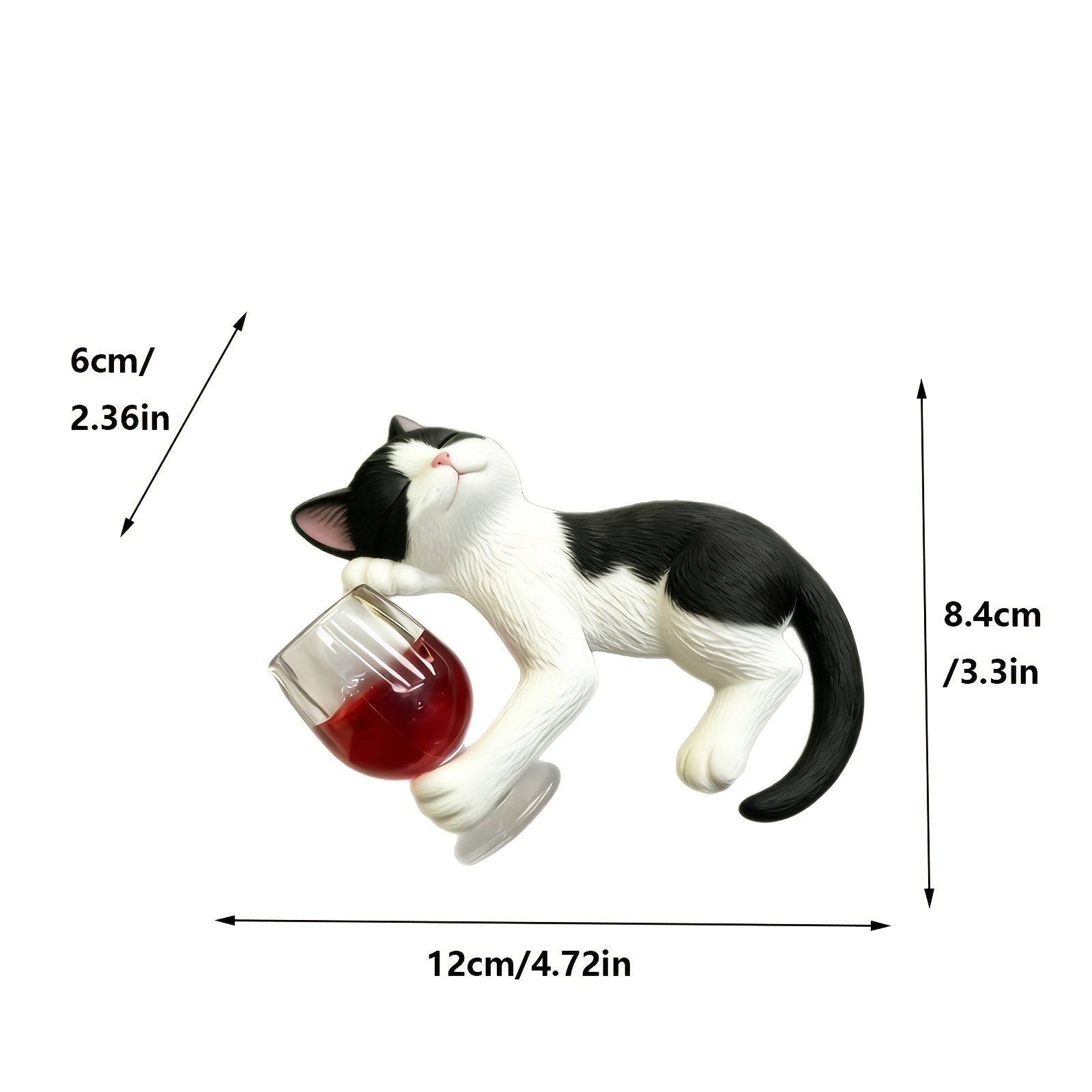 面白い酔っぱらい疲れたタキシード猫の植木鉢、赤ワインのカップ - Pothos のレビューと価格