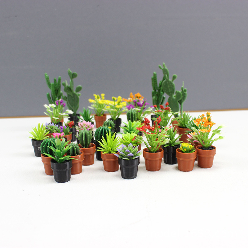 ミニ模擬植物サボテン多肉植物モデル小型鉢植え装飾デスクトップ - Succulent Set のレビューと価格