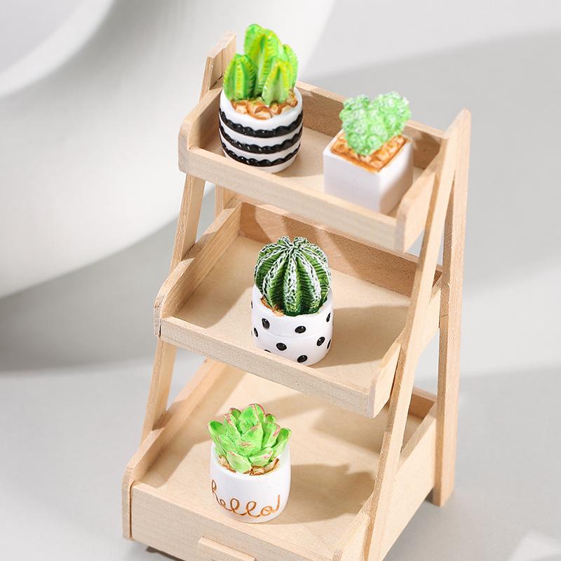 サボテン多肉植物の鉢植え4点セット、フェアリーガーデンアクセ - Succulent Set のレビューと価格