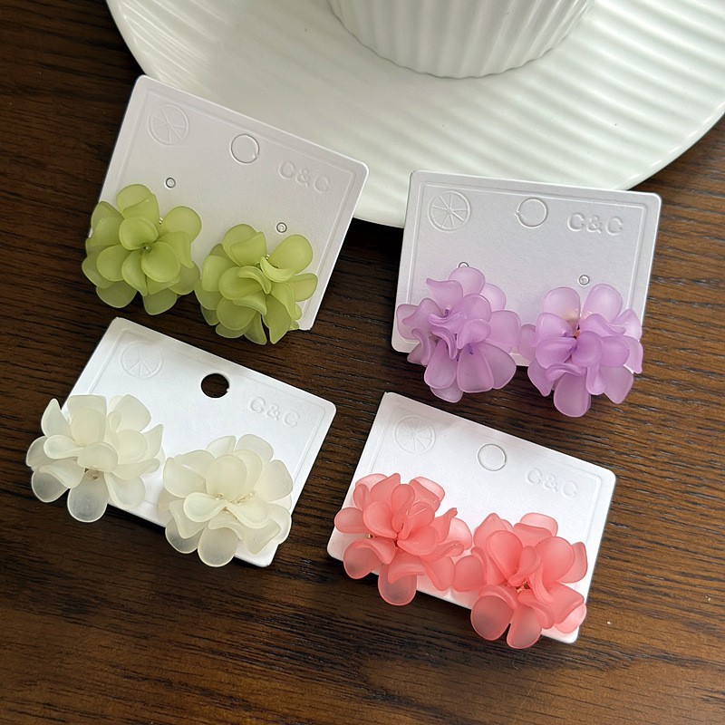 韓国の女性のための甘い花のイヤリング、925シルバー針、トレ - Plant Support Stake のレビューと価格