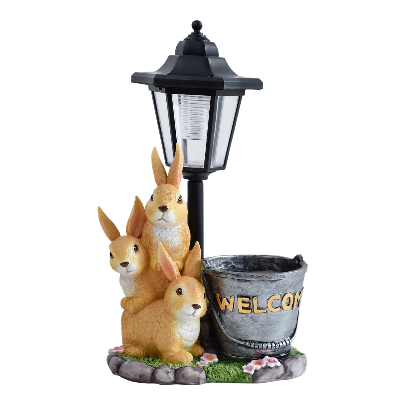 新しいウサギのソーラーガーデンライト、庭やバルコニー、多肉植 - Succulent Set のレビューと価格